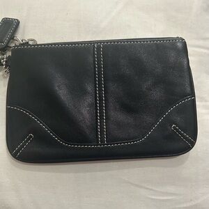 Black Leather Coach Clutch